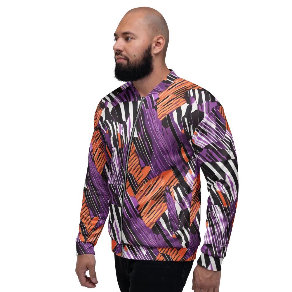 Electric Tigerstripe on Bomber Jacket — Left