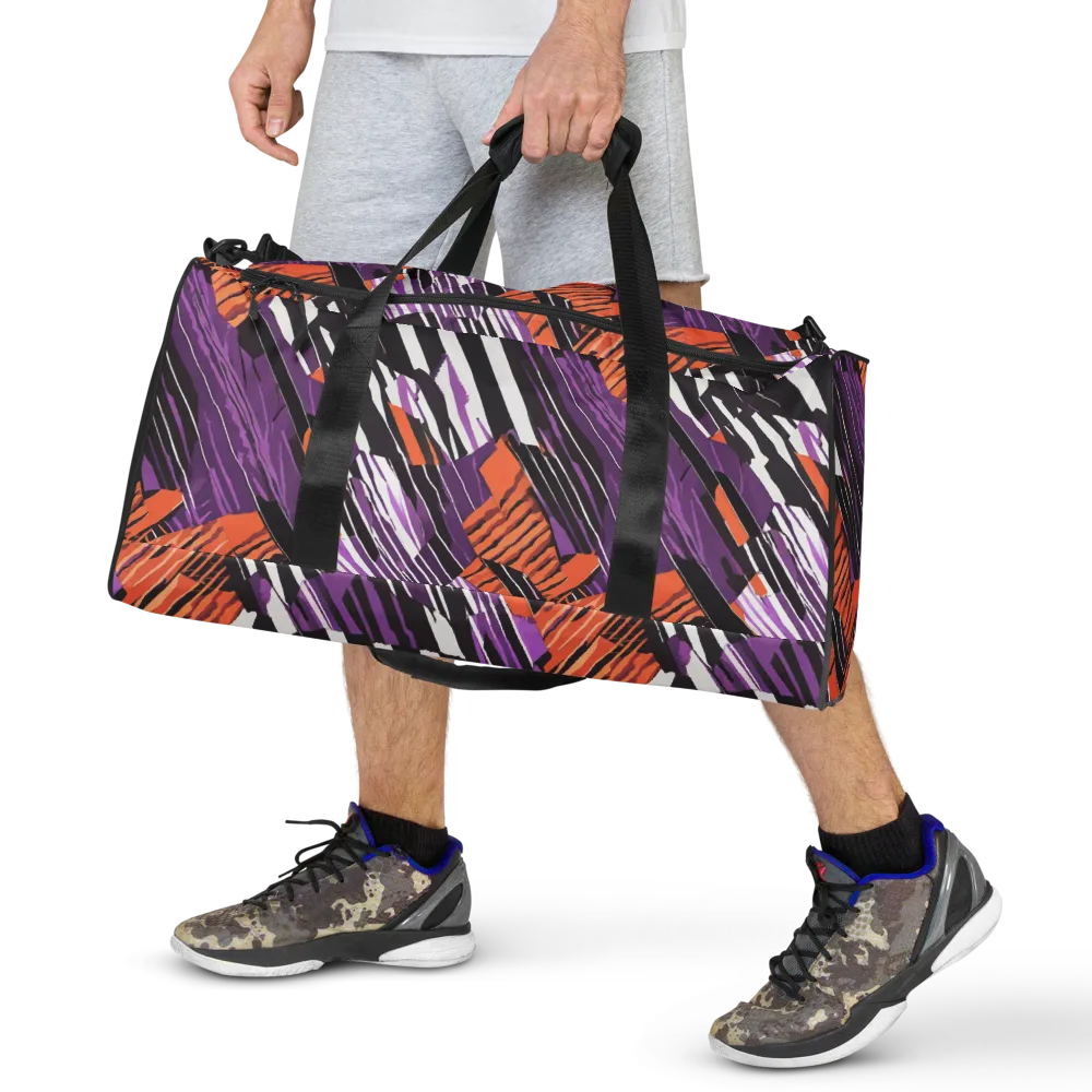 Electric Tigerstripe on Duffle Bag — Front