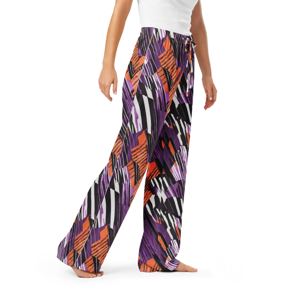 Electric Tigerstripe on Women's Pajama Pants — Right Front