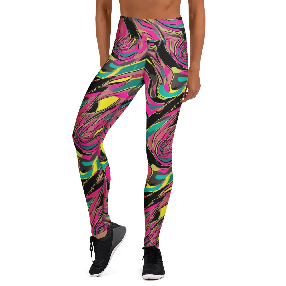 Turbo Petal on Yoga Leggings — Front