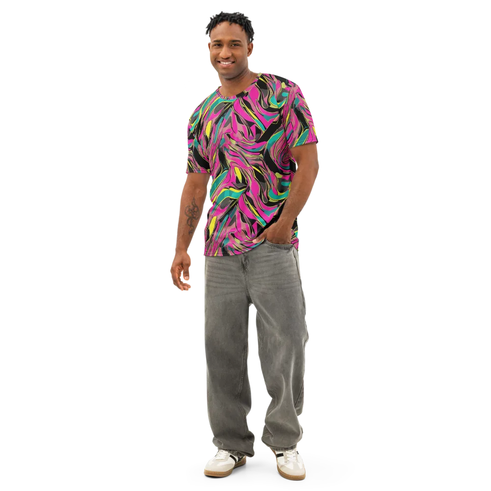 Turbo Petal on Men's Cotton Crew Neck T-Shirt — Front