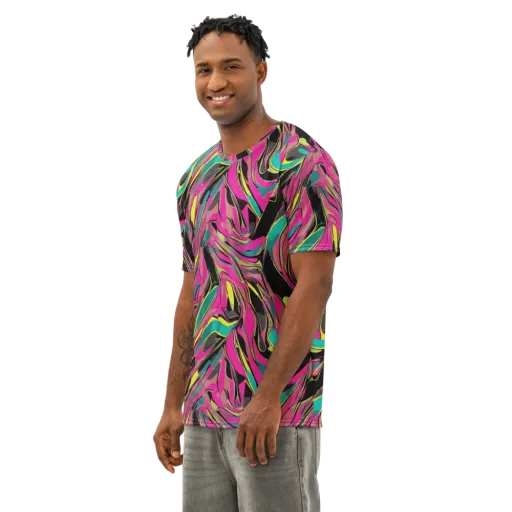 Turbo Petal on a Men's Cotton Crew Neck T-Shirt