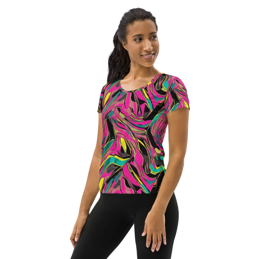 Turbo Petal on Women's Athletic T-Shirt — Left