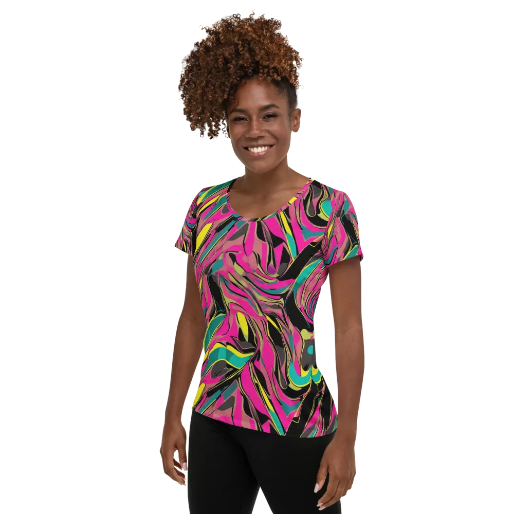 Turbo Petal on Women's Athletic T-Shirt — Left