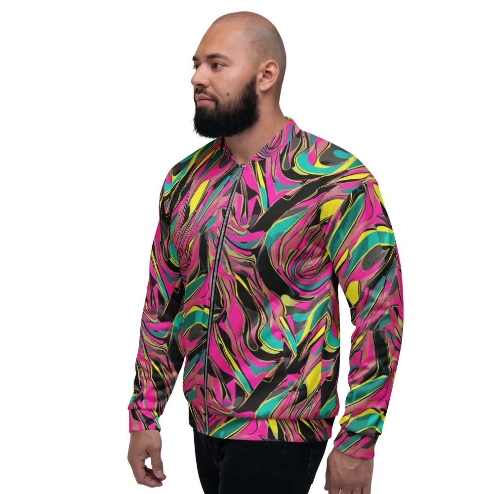 Turbo Petal on Bomber Jacket — Left