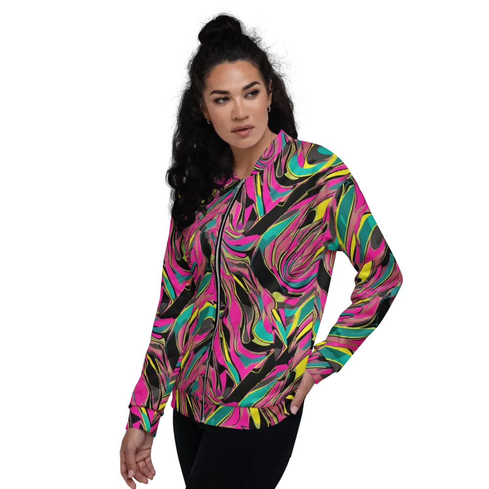 Turbo Petal on Bomber Jacket — Left
