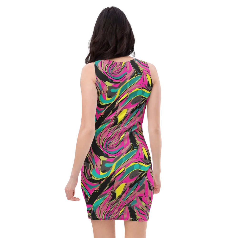 Turbo Petal on Bodycon Dress — Back