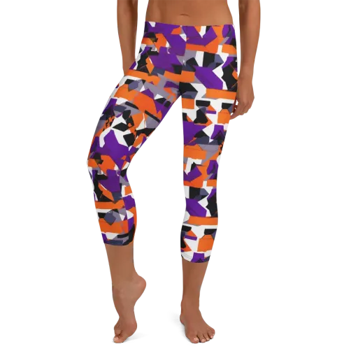 Ultraviolet Shuffle on a Capri Leggings
