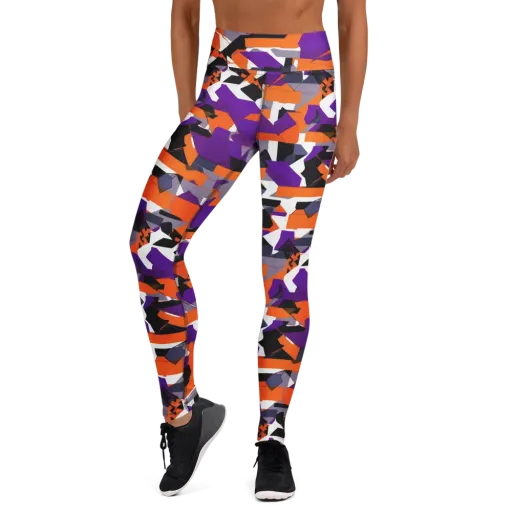 Ultraviolet Shuffle on a Yoga Leggings