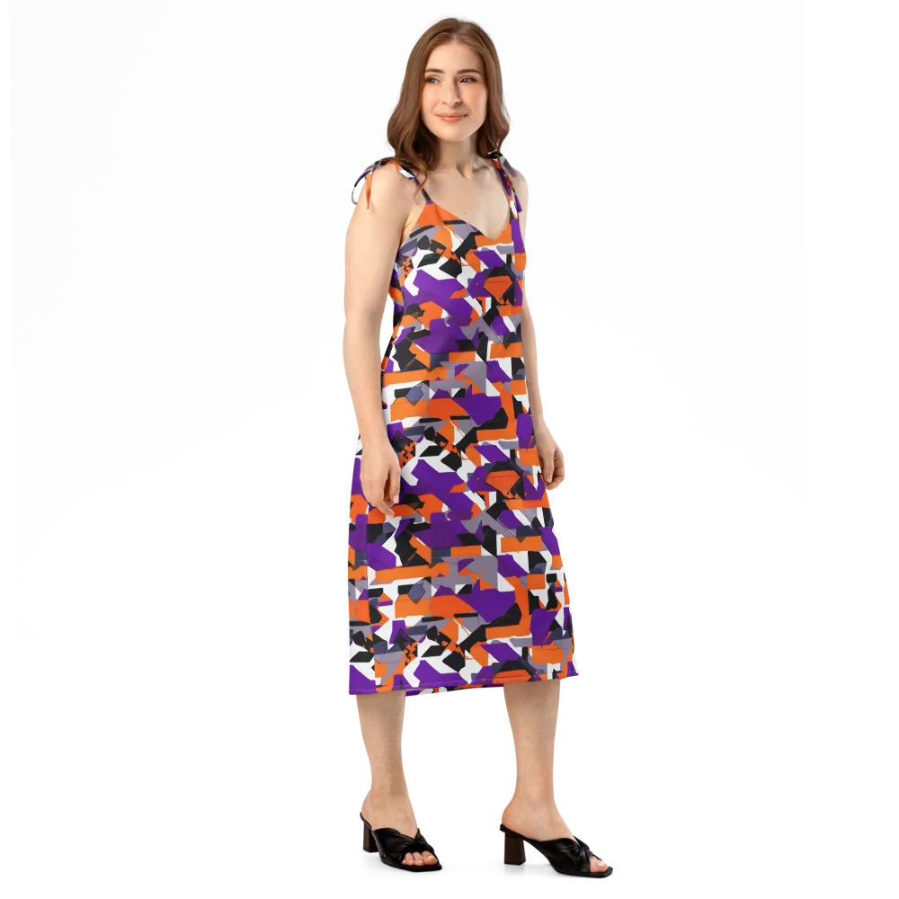 Ultraviolet Shuffle on Slip Dress — Right Front