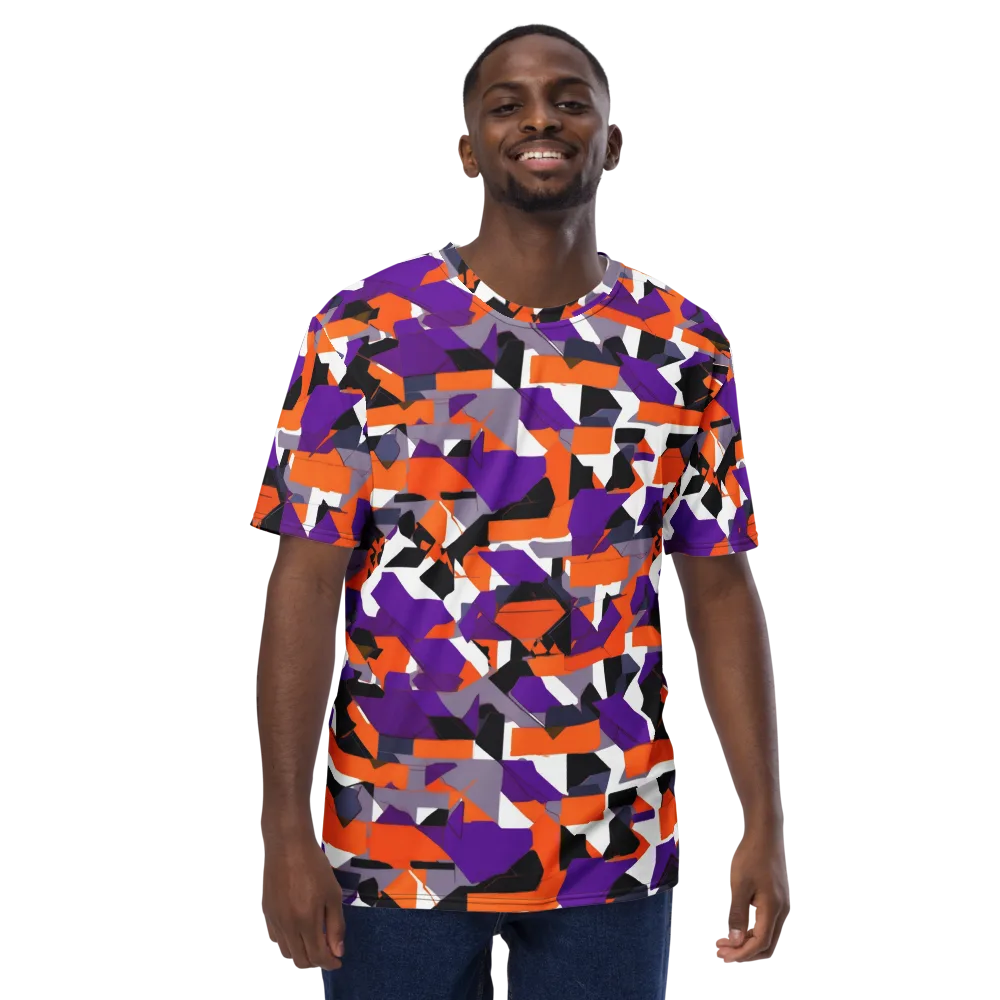 Ultraviolet Shuffle on Men's Crew Neck T-Shirt — Front