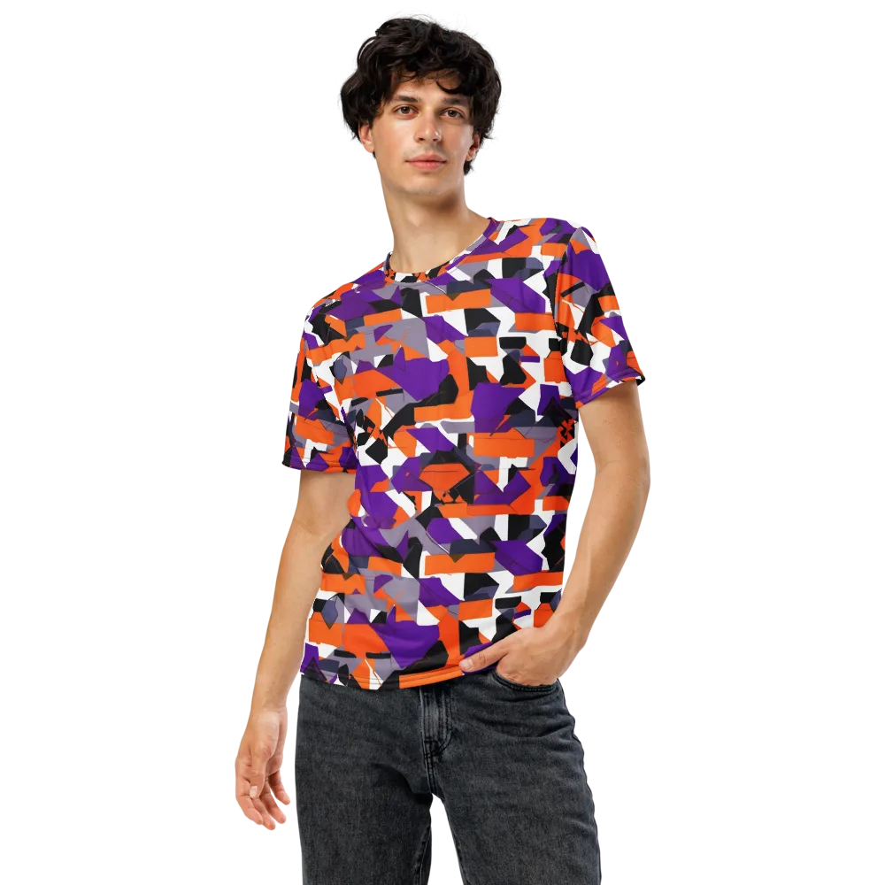 Ultraviolet Shuffle on Men's Crew Neck T-Shirt — Front