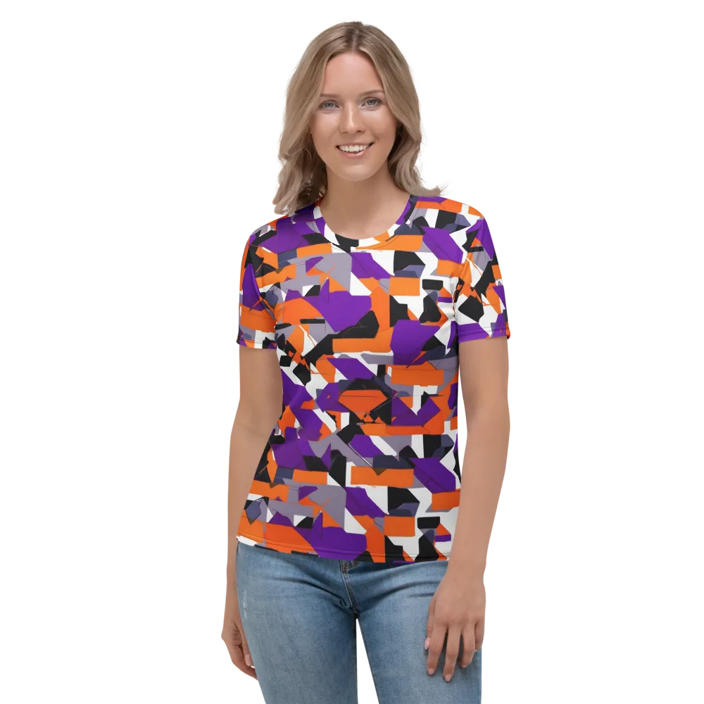 Ultraviolet Shuffle on Women's Crew Neck T-Shirt — Front