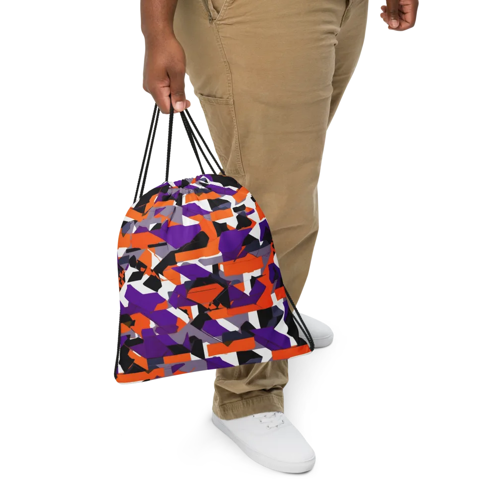 Ultraviolet Shuffle on Drawstring Bag — Front