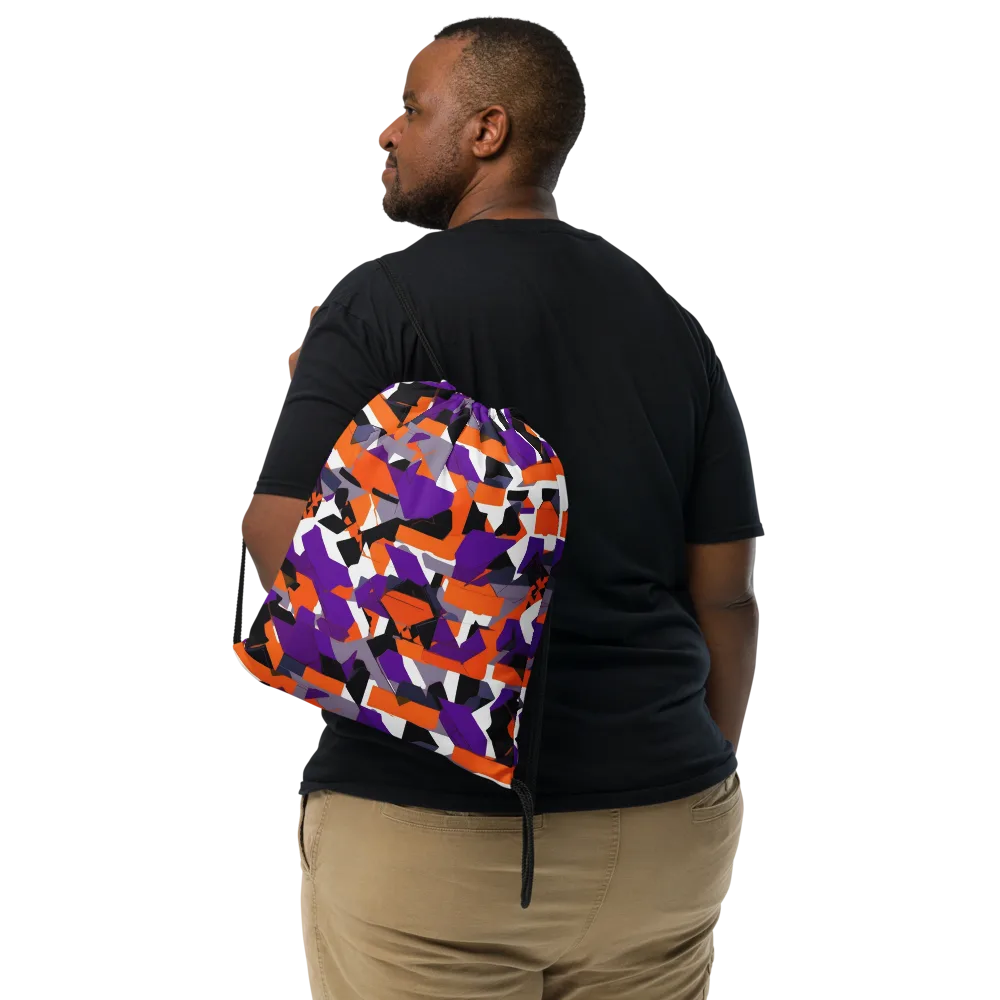 Ultraviolet Shuffle on Drawstring Bag — Front