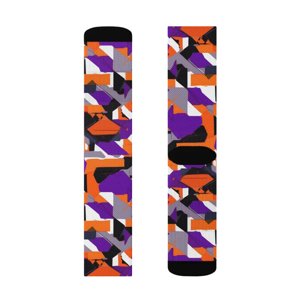 Ultraviolet Shuffle on Socks — Left Sock