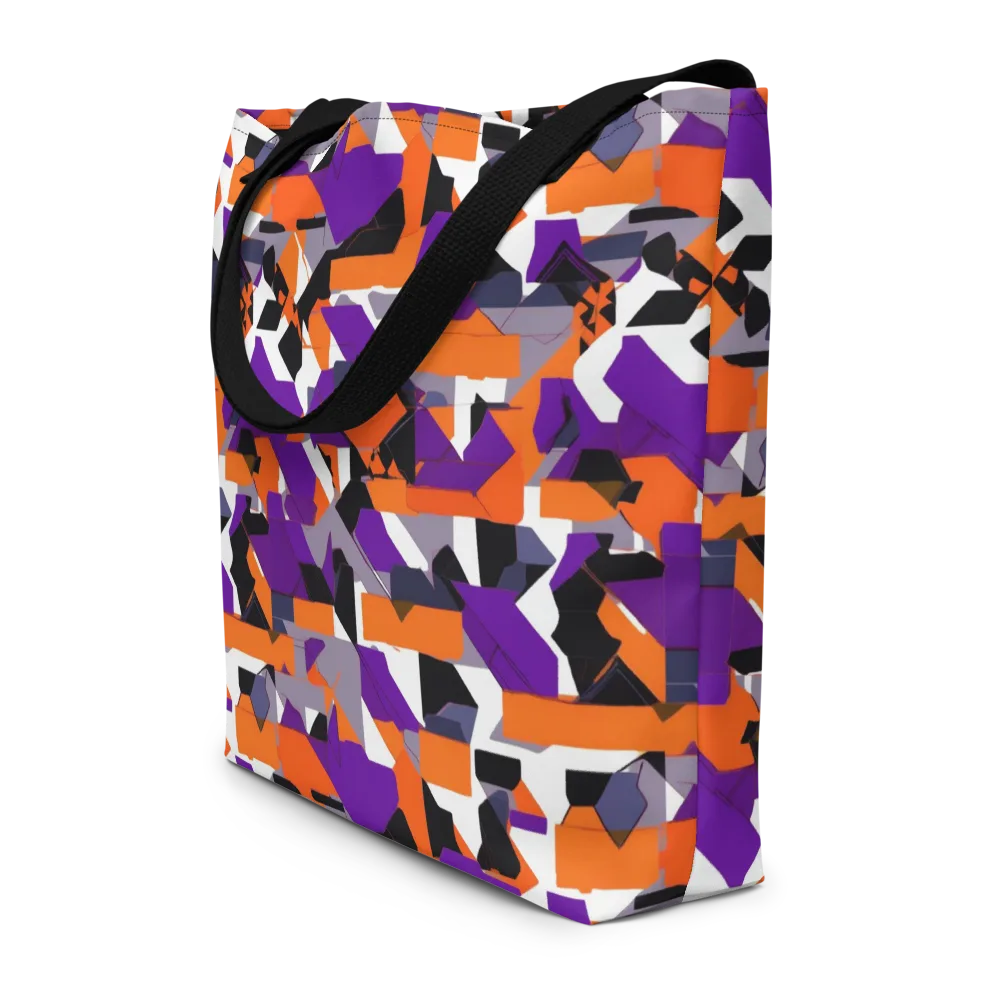 Ultraviolet Shuffle on Large Tote Bag W/ Pocket — Front