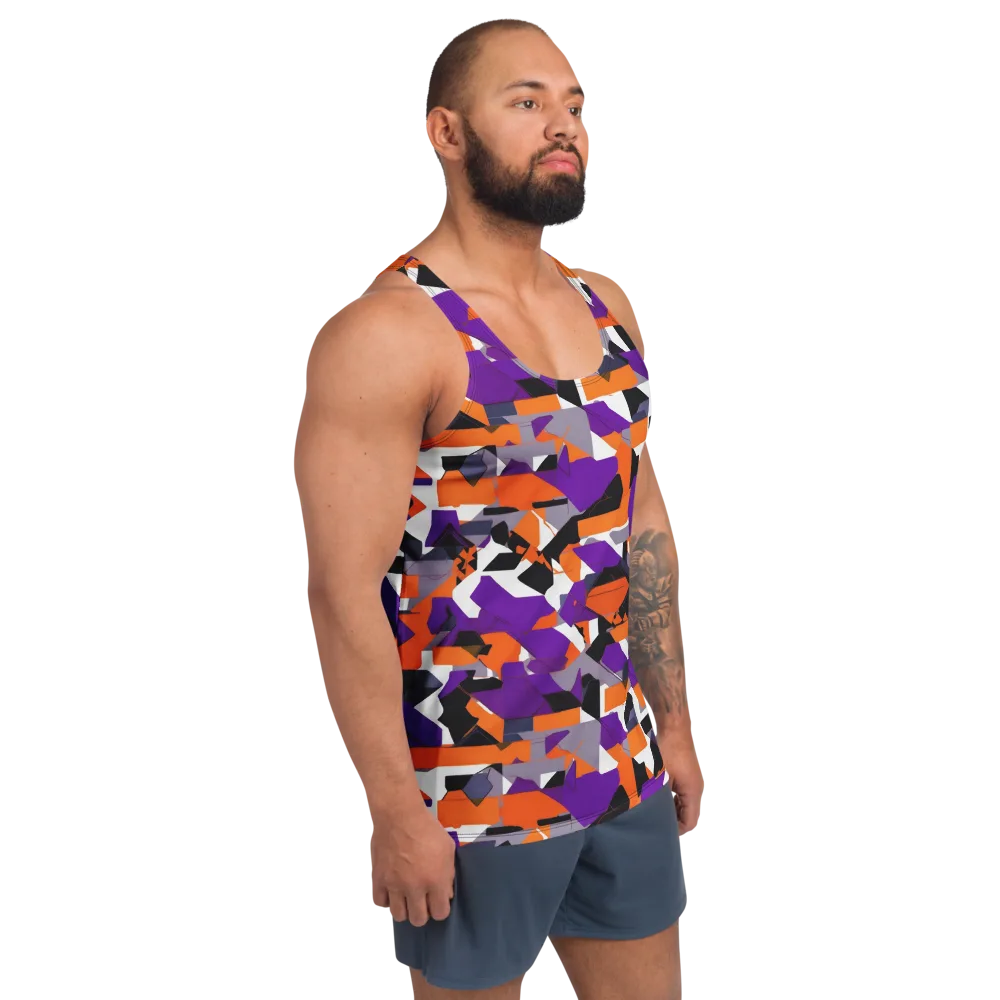 Ultraviolet Shuffle on Men's Tank Top — Right Front