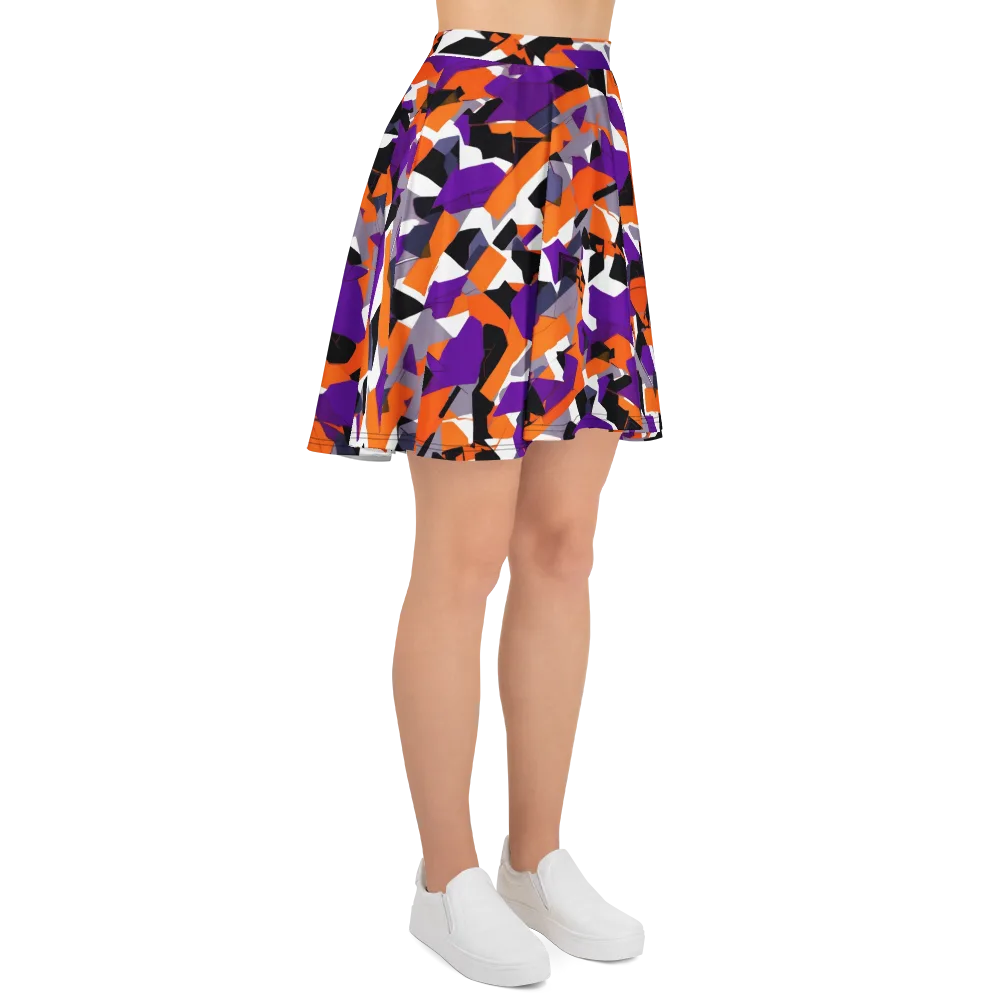 Ultraviolet Shuffle on Skater Skirt — Right