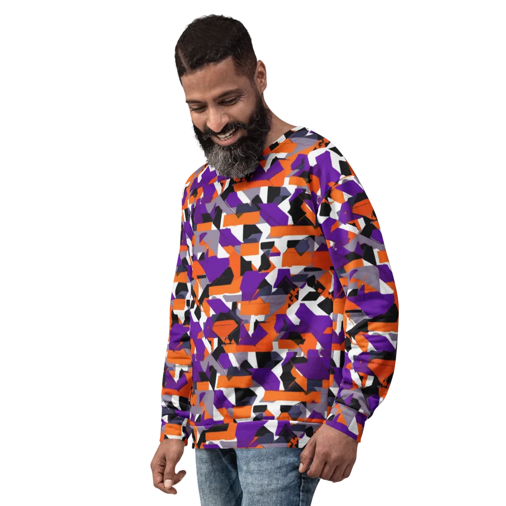 Ultraviolet Shuffle on Sweatshirt — Left Front
