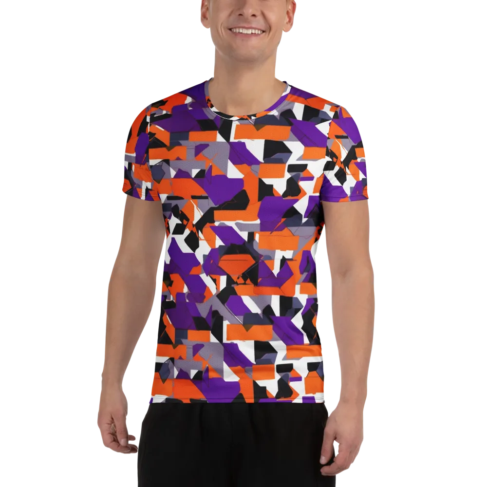 Ultraviolet Shuffle on Men's Athletic T-Shirt — Front