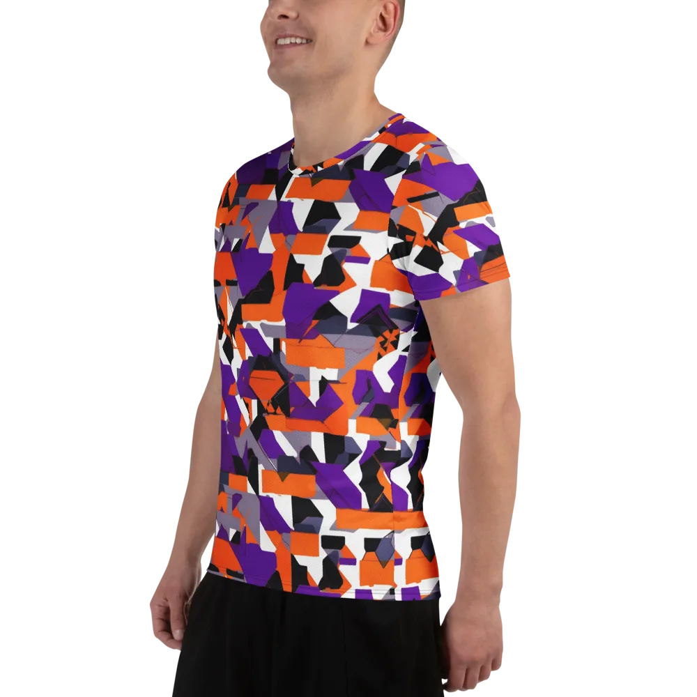 Ultraviolet Shuffle on Men's Athletic T-Shirt — Left