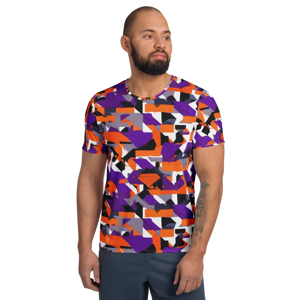 Ultraviolet Shuffle on Men's Athletic T-Shirt — Front