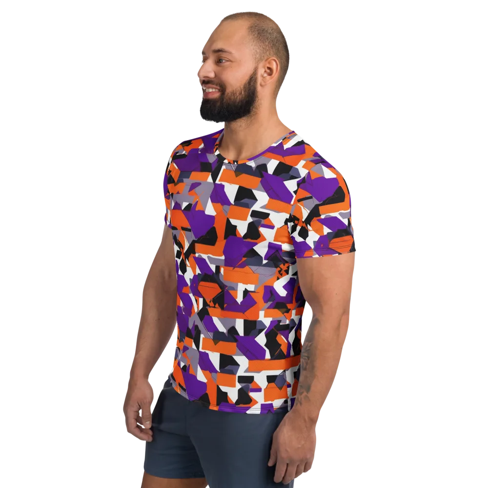 Ultraviolet Shuffle on Men's Athletic T-Shirt — Left