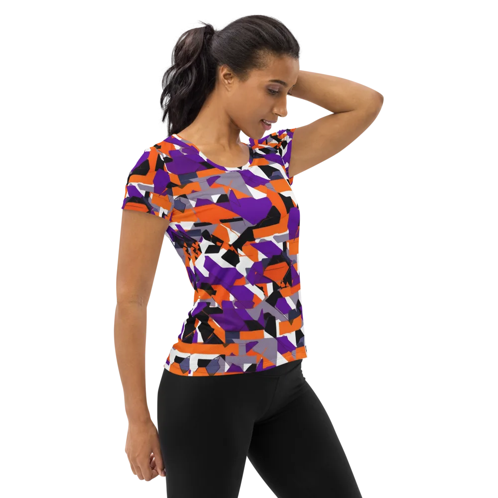 Ultraviolet Shuffle on Women's Athletic T-Shirt — Right