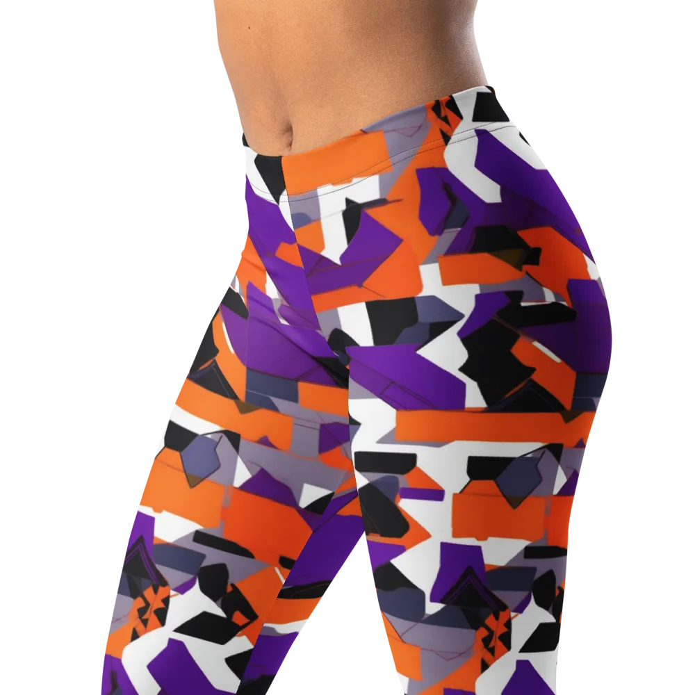 Ultraviolet Shuffle on Leggings — Left Front