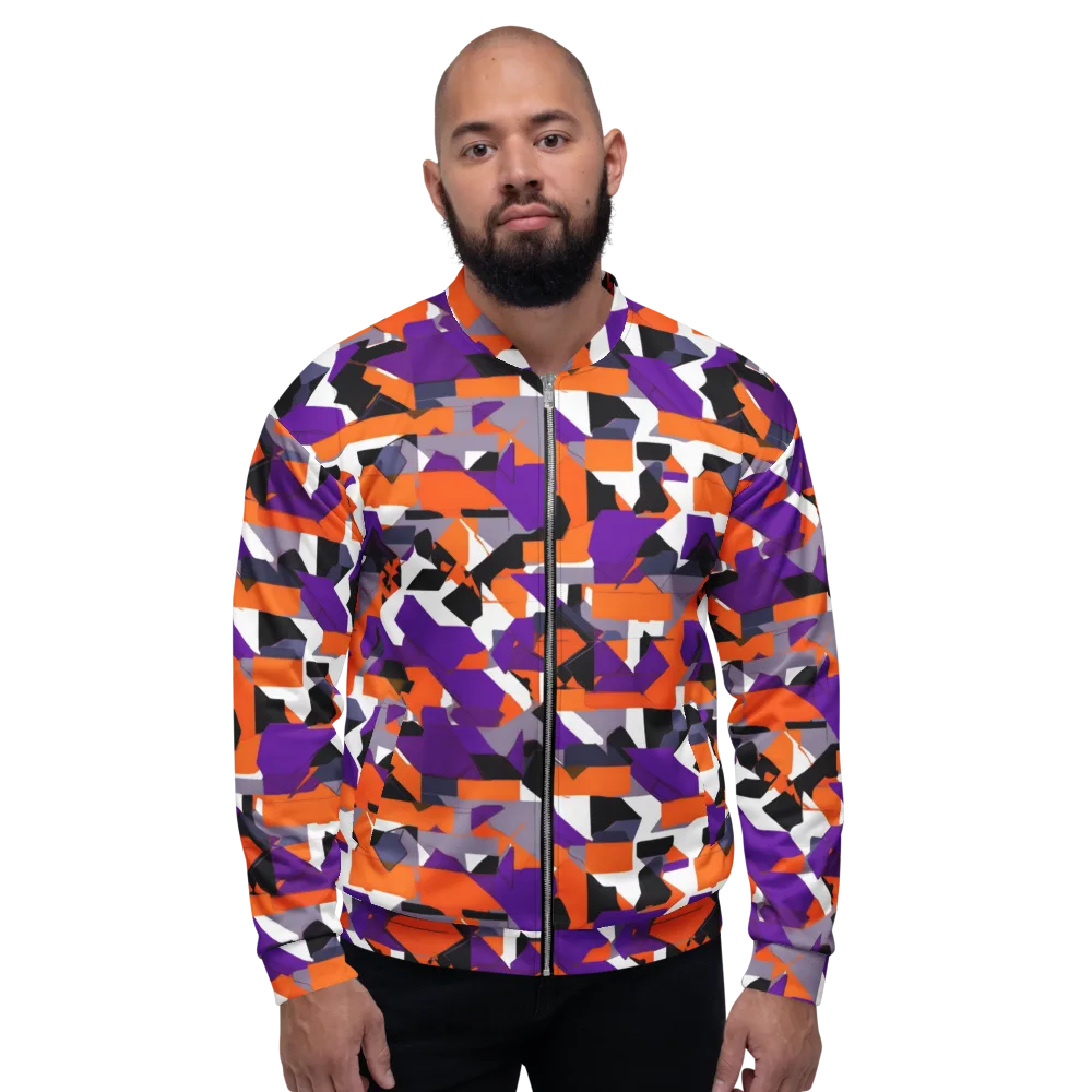 Ultraviolet Shuffle on Bomber Jacket — Front