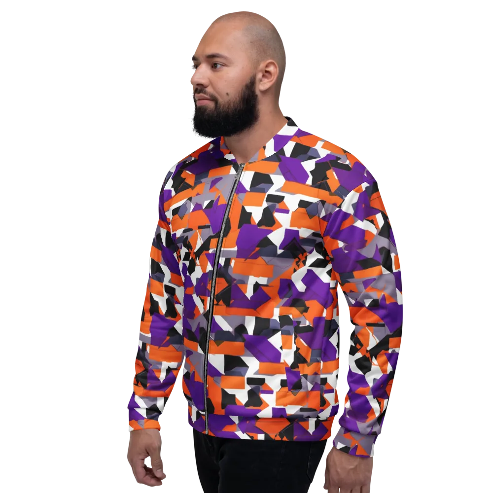 Ultraviolet Shuffle on Bomber Jacket — Left