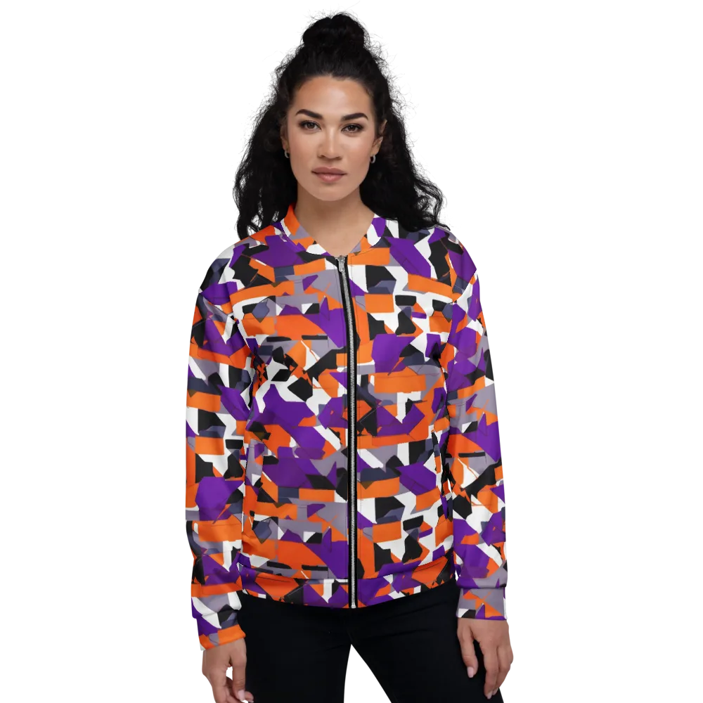 Ultraviolet Shuffle on Bomber Jacket — Front