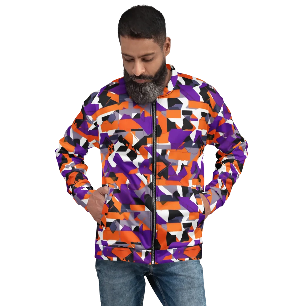 Ultraviolet Shuffle on Bomber Jacket — Front