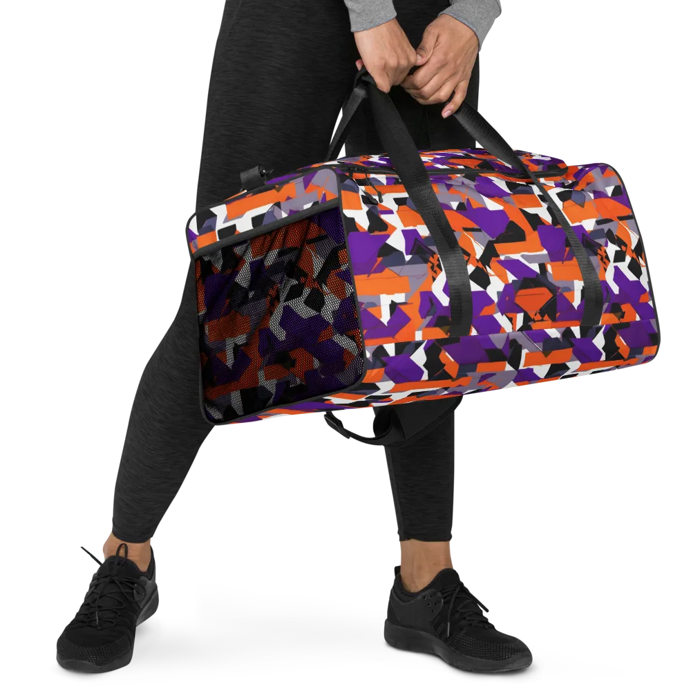 Ultraviolet Shuffle on Duffle Bag — Right Front