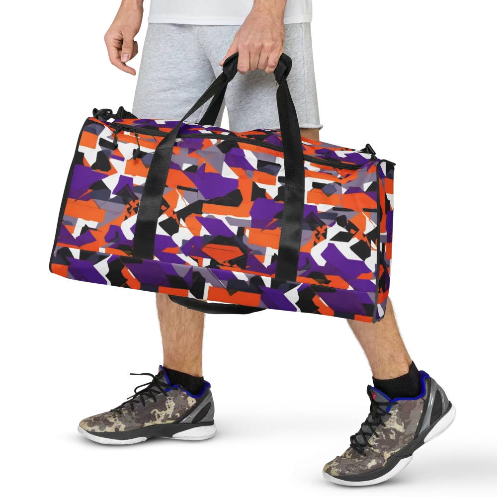 Ultraviolet Shuffle on Duffle Bag — Front