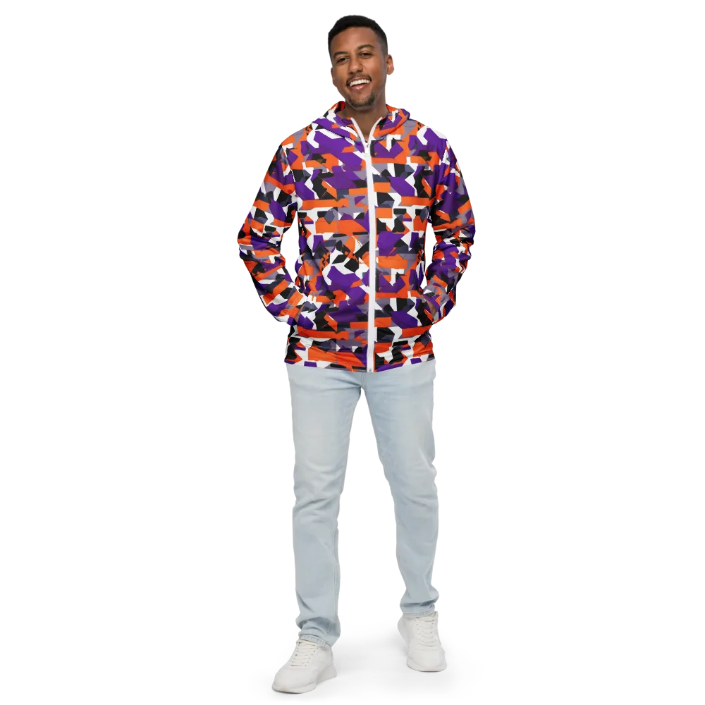 Ultraviolet Shuffle on Men's Windbreaker — Front