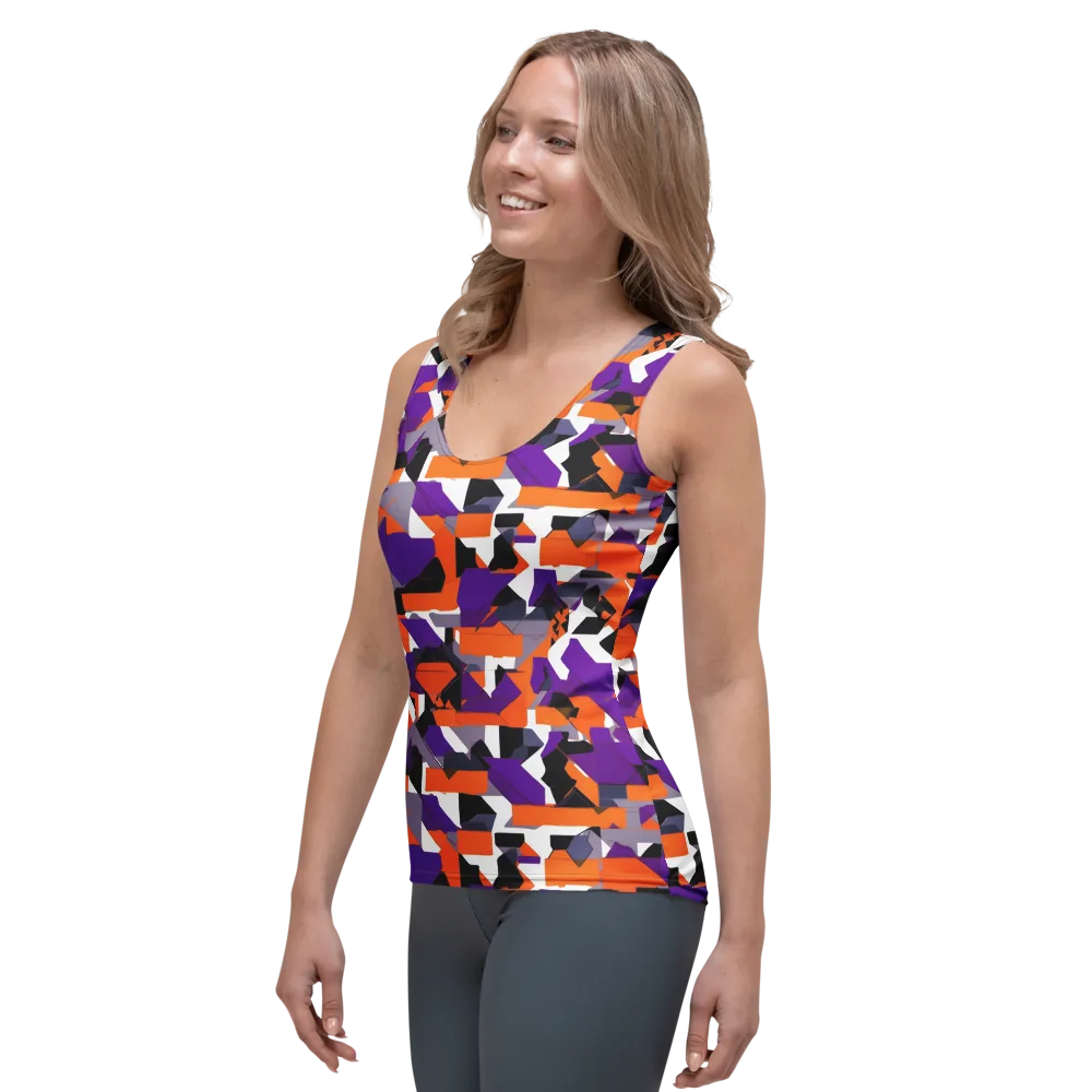 Ultraviolet Shuffle on Women's Tank Top — Left Front