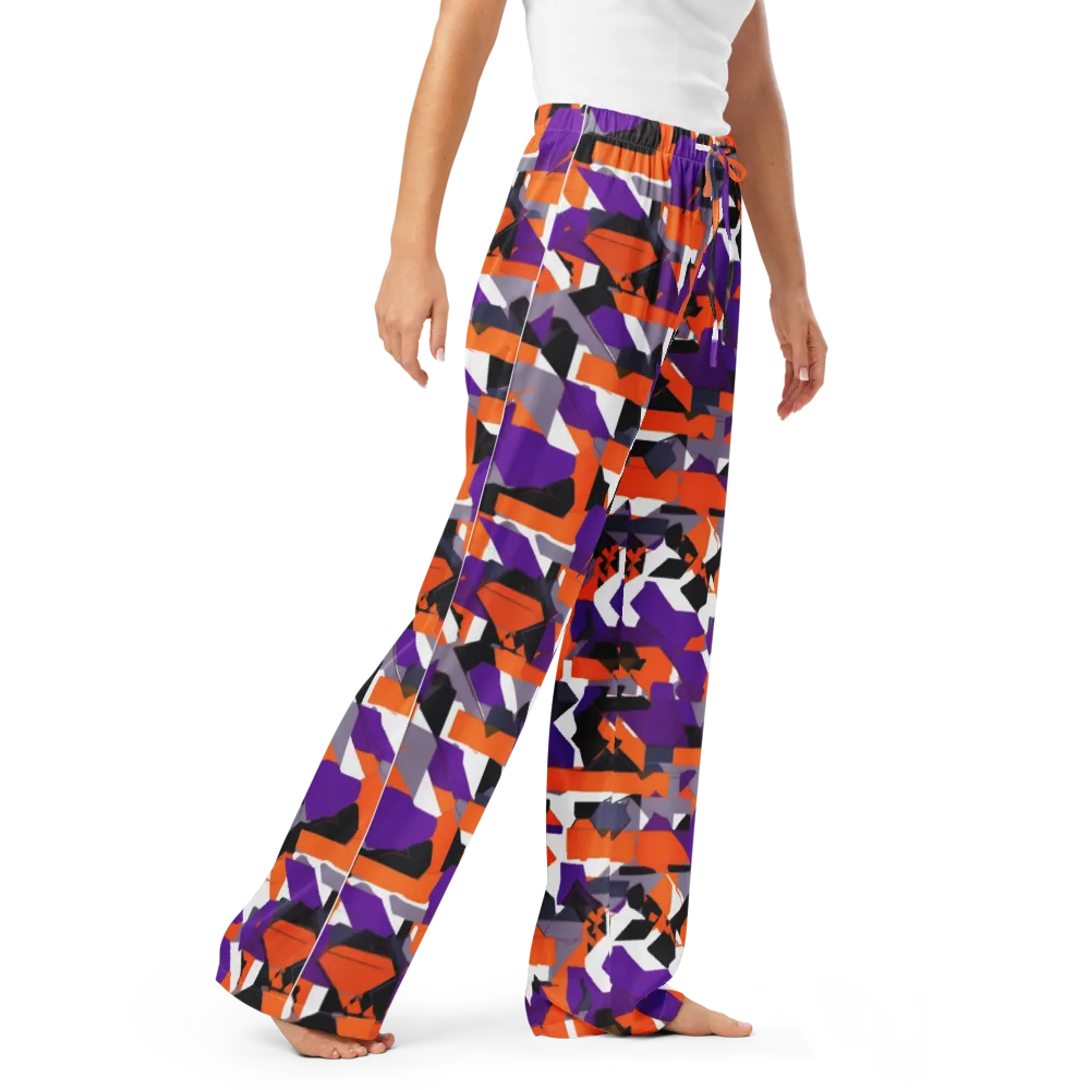 Ultraviolet Shuffle on Women's Pajama Pants — Right Front