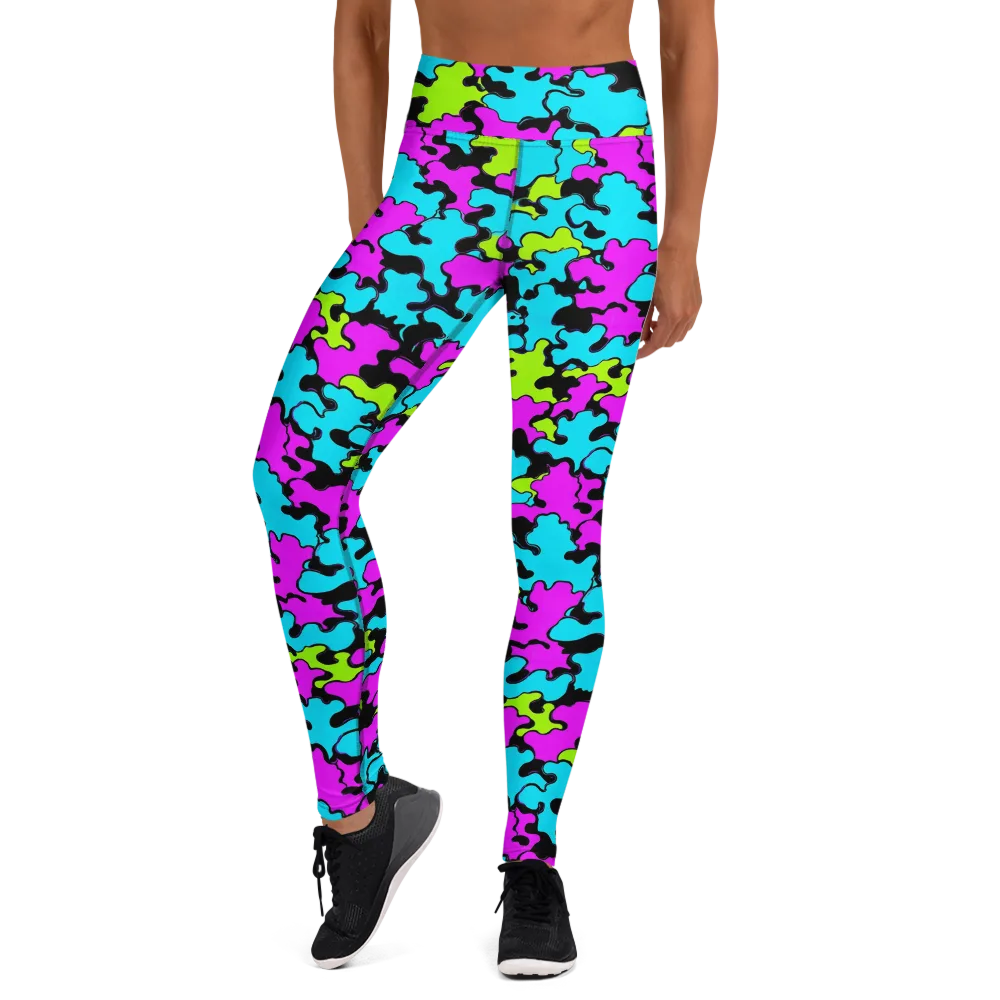 Cyber Goo on Yoga Leggings — Front