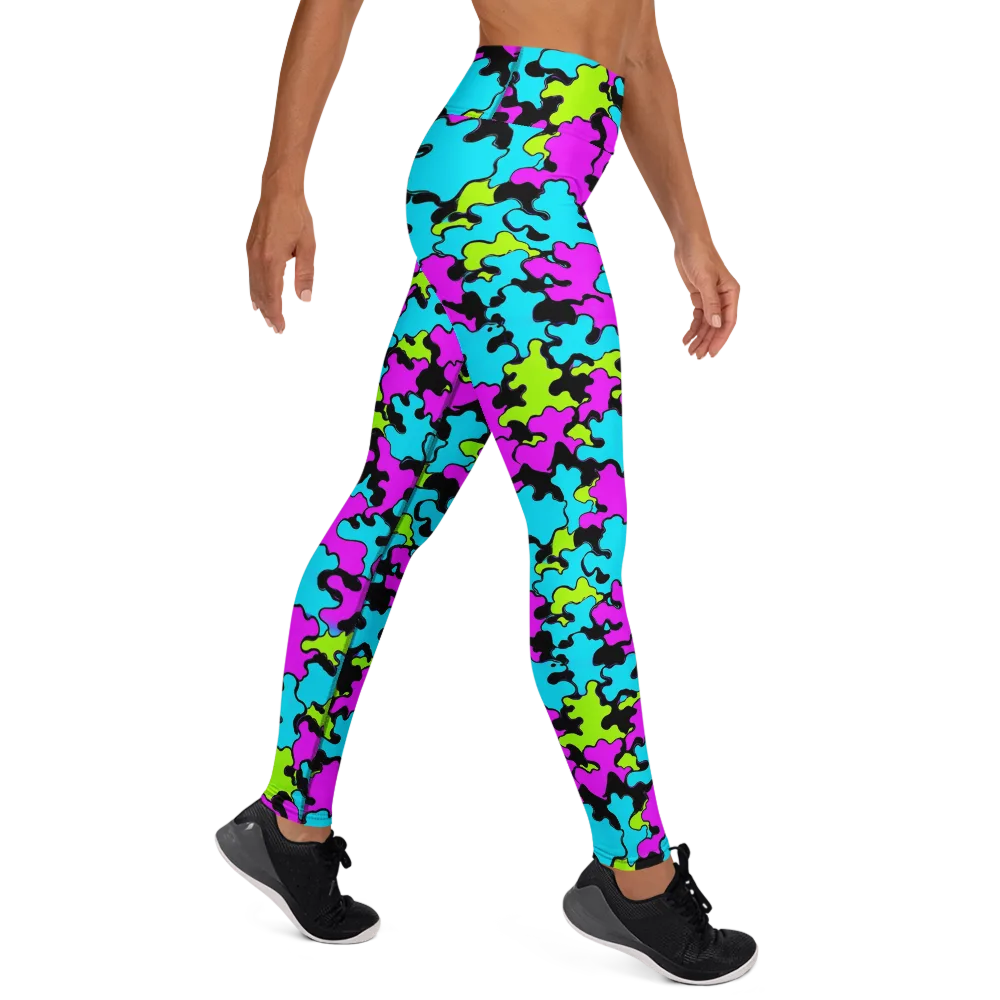 Cyber Goo on Yoga Leggings — Right