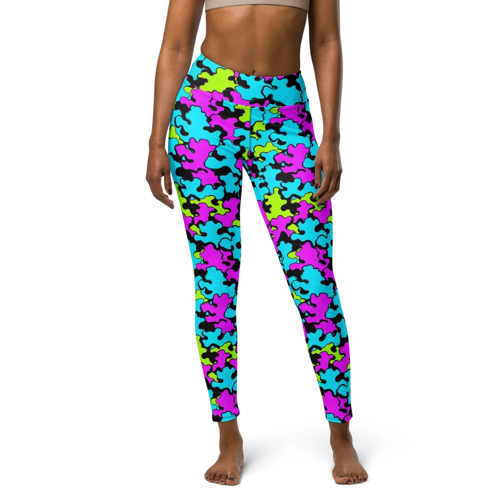 Cyber Goo on Yoga Leggings — Front