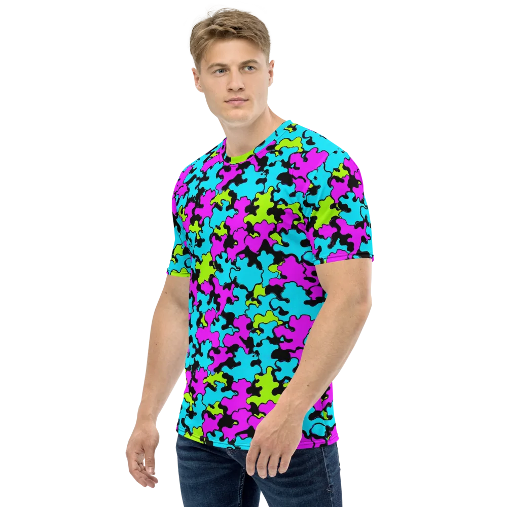 Cyber Goo on Men's Crew Neck T-Shirt — Left
