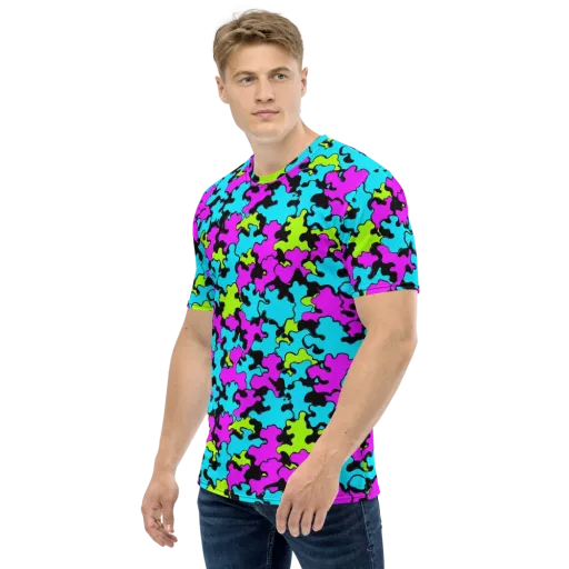 Cyber Goo on a Men's Crew Neck T-Shirt
