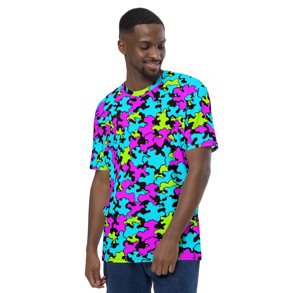 Cyber Goo on Men's Crew Neck T-Shirt — Left