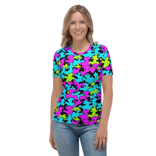 Cyber Goo on a Women's Crew Neck T-Shirt