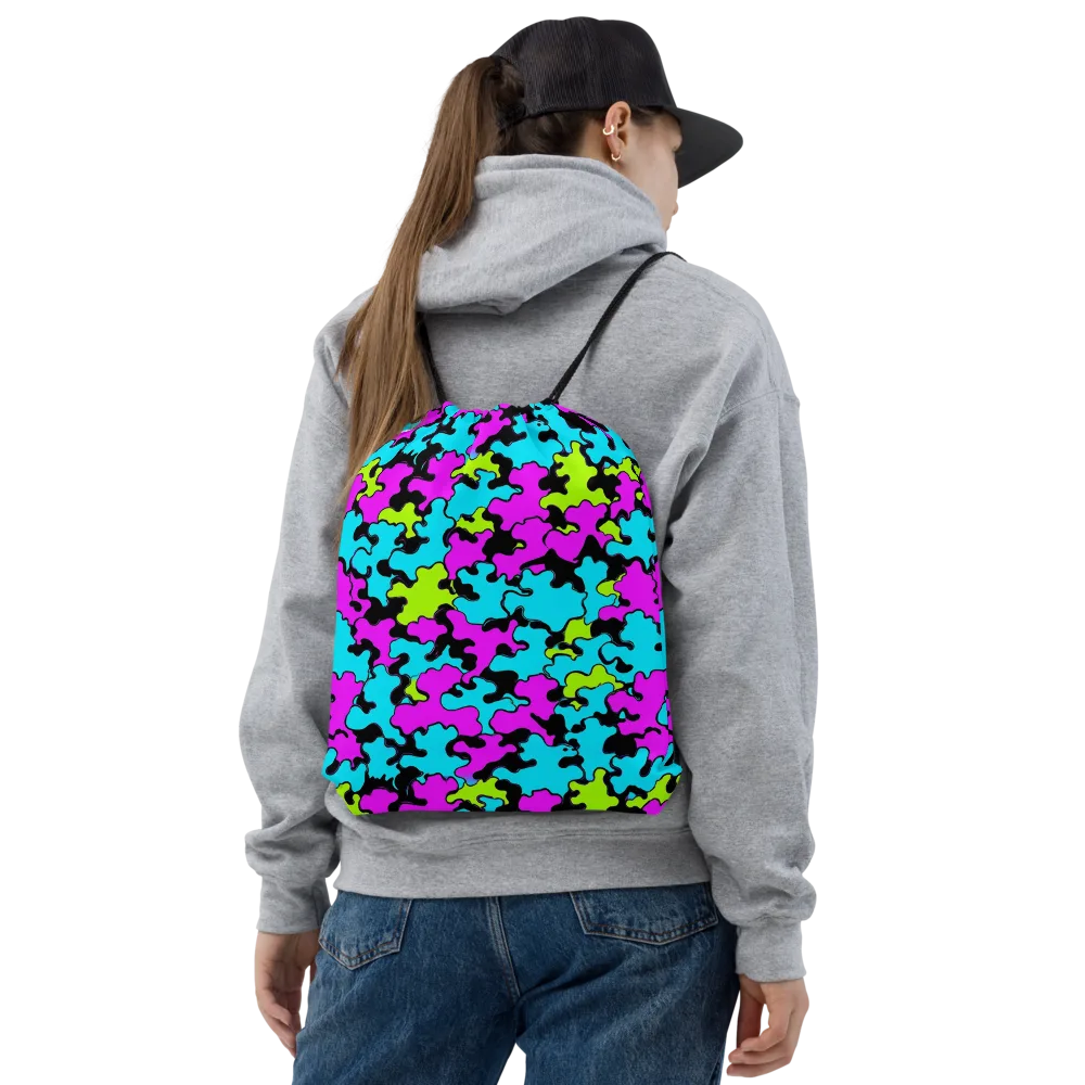 Cyber Goo on Drawstring Bag — Front