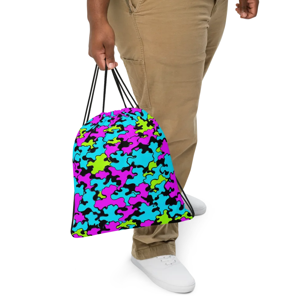 Cyber Goo on Drawstring Bag — Front