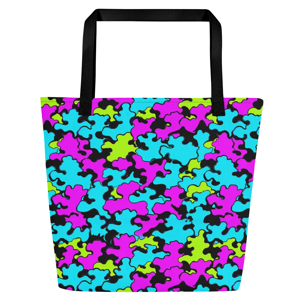 Cyber Goo on Large Tote Bag W/ Pocket — Front
