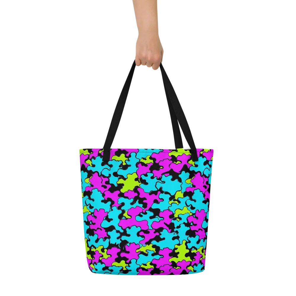 Cyber Goo on Large Tote Bag W/ Pocket — Front